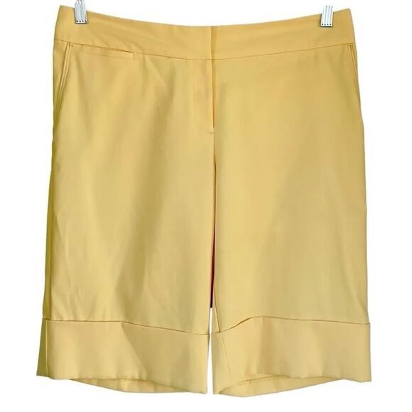 Izod XFG Women's Stretch Bermuda Shorts Yellow Size 10 - Picture 1 of 8